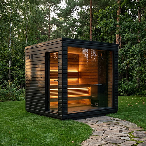 SaunaLife Garden Series Outdoor Home Fully Assembled Sauna, Up to 5 Persons
