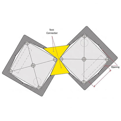 SaunaLife SaunaTrekker Tent Connector Zip-In Insulated Tent Connection