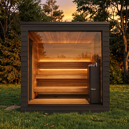 SaunaLife Garden Series Outdoor Home Fully Assembled Sauna, Up to 5 Persons