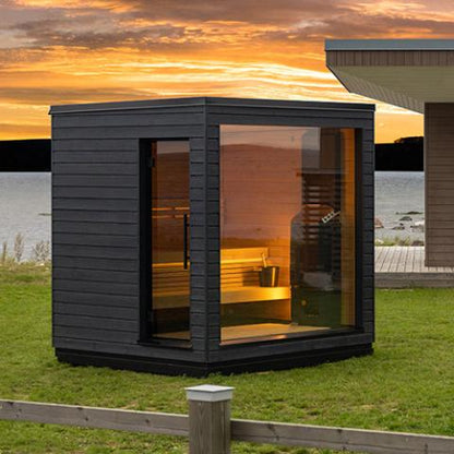 SaunaLife Garden Series Outdoor Home Fully Assembled Sauna, Up to 5 Persons