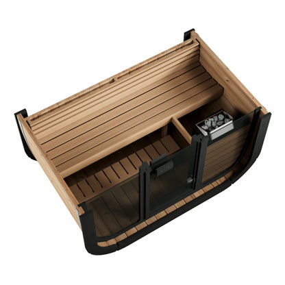 SaunaLife Cube Luxury Series Outdoor Home Sauna Kit, DIY, Paint Included, Up to 3 Persons