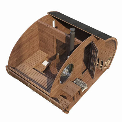 SaunaLife G11 Garden Series Outdoor Home Sauna Suite Kit, Up to 8 Persons