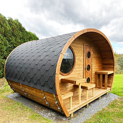 SaunaLife G11 Garden Series Outdoor Home Sauna Suite Kit, Up to 8 Persons