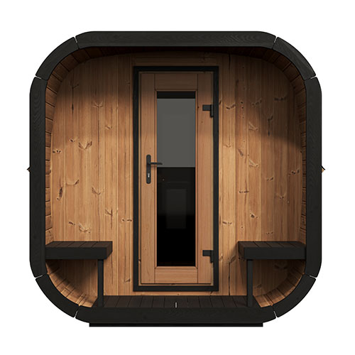 SaunaLife Cube Luxury Series Outdoor Home Sauna Suite Kit, Up to 8 Persons