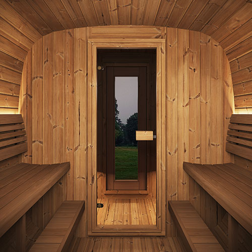 SaunaLife Cube Luxury Series Outdoor Home Sauna Suite Kit, Up to 8 Persons