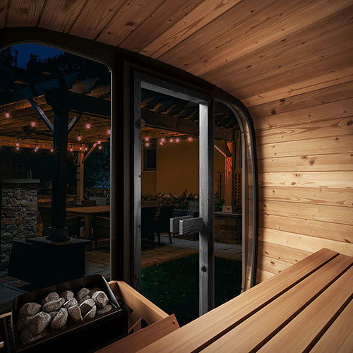 SaunaLife Cube Luxury Series Outdoor Home Sauna Kit, DIY, Paint Included, Up to 3 Persons