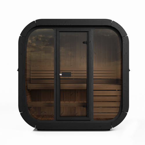 SaunaLife Cube Luxury Series Outdoor Home Sauna Kit, DIY, Paint Included, Up to 3 Persons