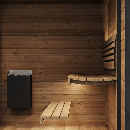 SaunaLife Garden Luxury Series Outdoor Home Sauna Kit, Up to 4 Persons