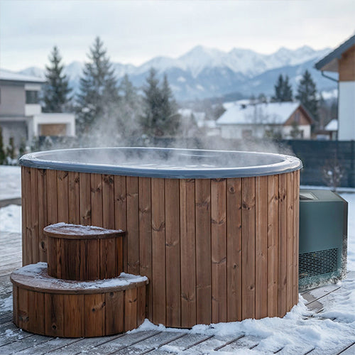 2-Person Immersion Tub and Combination Water Chiller/Heater, Natural