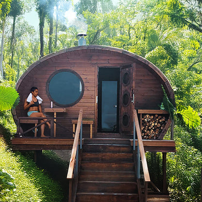 SaunaLife G11 Garden Series Outdoor Home Sauna Suite Kit, Up to 8 Persons