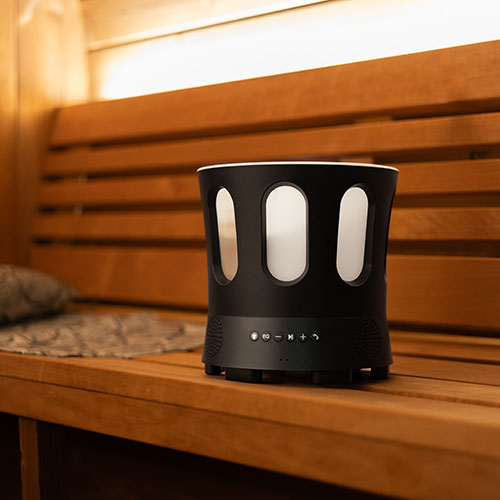 Bluetooth Sauna Bucket w/ Wireless Audio, Phone Connectivity, and Color Lighting