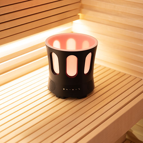 Bluetooth Sauna Bucket w/ Wireless Audio, Phone Connectivity, and Color Lighting