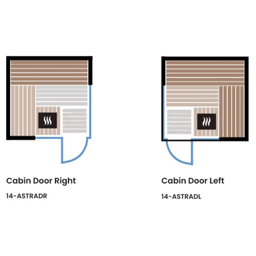 ThermaSol Astra Sauna Cabin Indoor Sauna Kit, Semi-Panoramic Glass, Up to 4 Persons