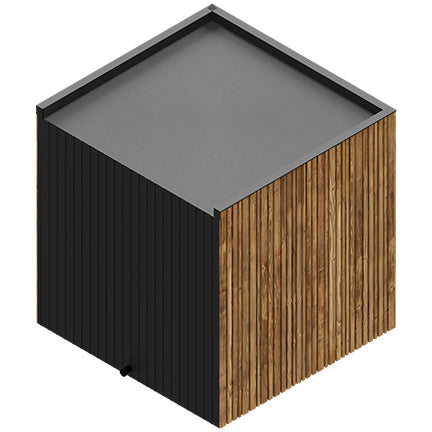 Sauna Cabin Fully Assembled Outdoor Sauna, Tinted Glass Front with Eave, Up to 4 Persons