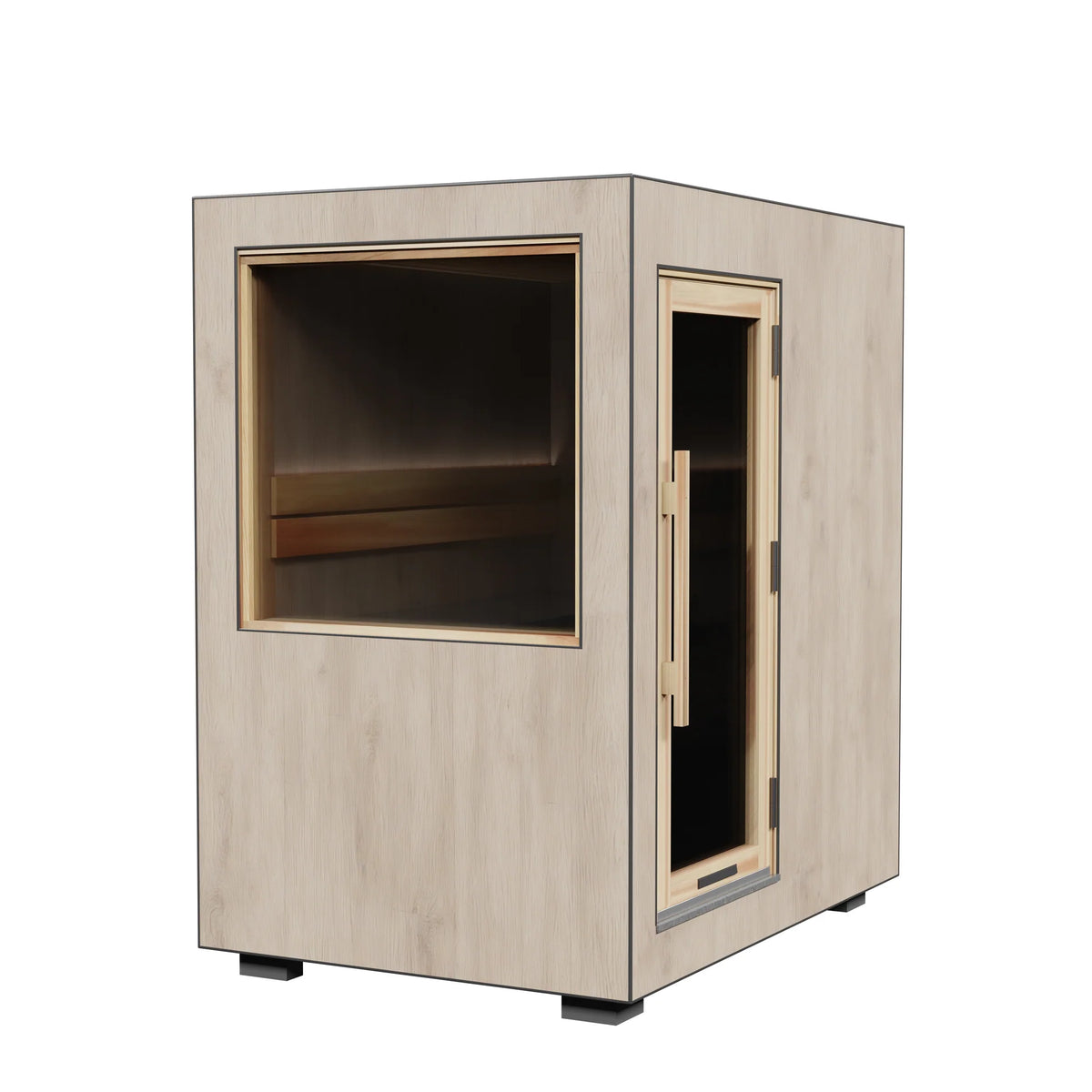 ThermaSol Solaris Sauna Cabin Fully Assembled Outdoor Sauna, Solar-Powered