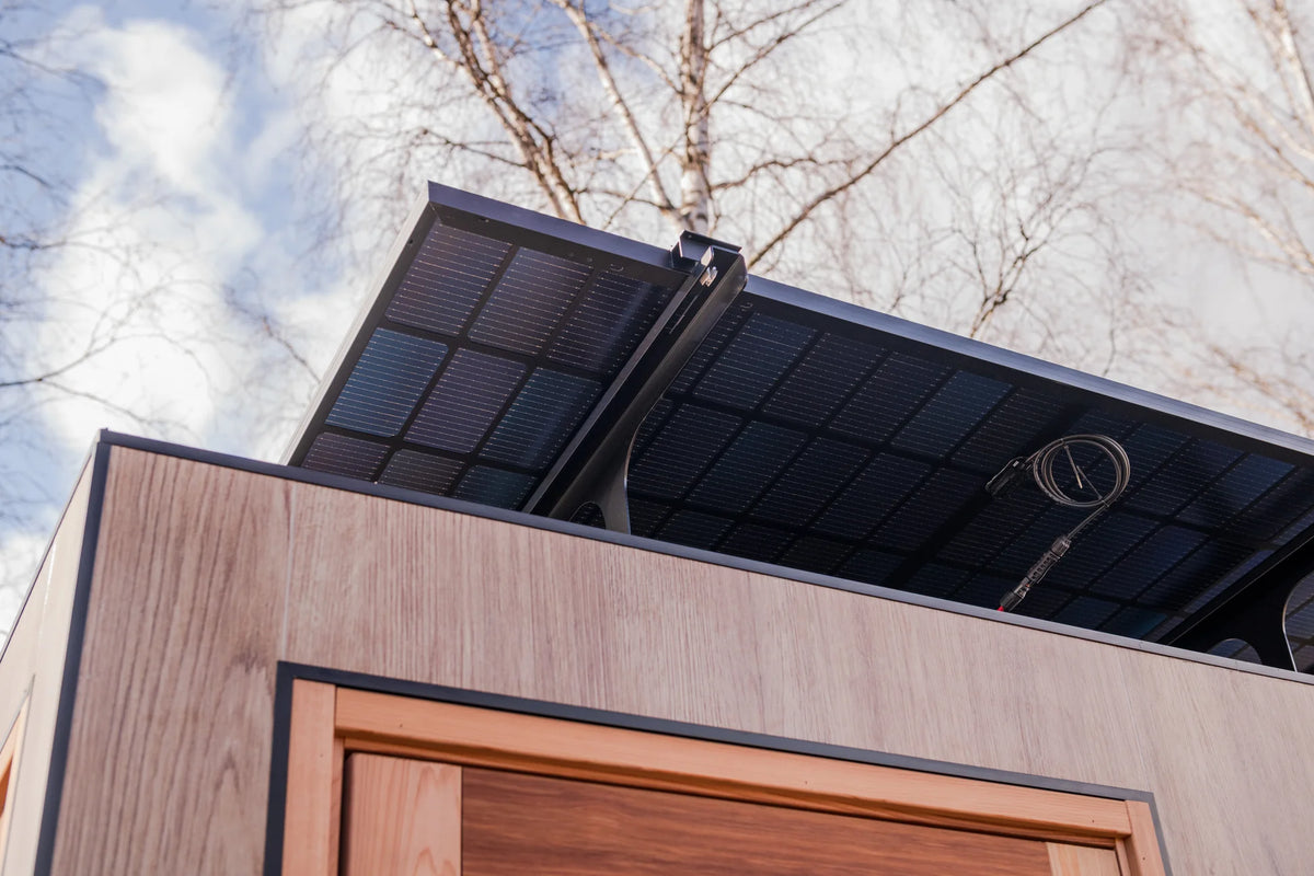 ThermaSol Solaris Sauna Cabin Fully Assembled Outdoor Sauna, Solar-Powered