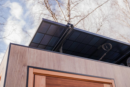 ThermaSol Solaris Sauna Cabin Fully Assembled Outdoor Sauna, Solar-Powered