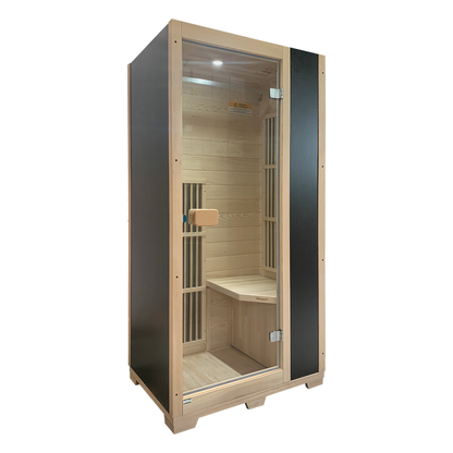 Blisspod | Vienna | Far Infrared Sauna | Canadian Hemlock Very Low EMF | 72.8"H x 35.4"W x 25.6"D | 1 Person