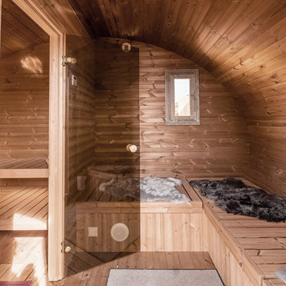 SaunaLife G11 Garden Series Outdoor Home Sauna Suite Kit, Up to 8 Persons