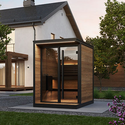 SaunaLife Garden Luxury Series Outdoor Home Sauna Kit, Up to 4 Persons