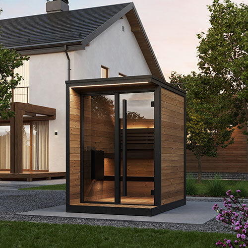 SaunaLife Garden Luxury Series Outdoor Home Sauna Kit, Up to 4 Persons