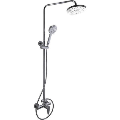 SaunaLife Model R3 Rain Series Outdoor Barrel Shower Kit, 53"W x 90"H