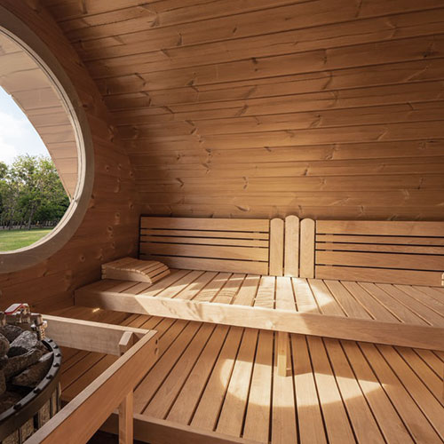 SaunaLife G11 Garden Series Outdoor Home Sauna Suite Kit, Up to 8 Persons