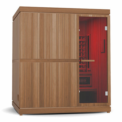 Finnmark XL Infrared & Steam Sauna Combo 4-Person Home Sauna with Infrared and Traditional Sauna Heater