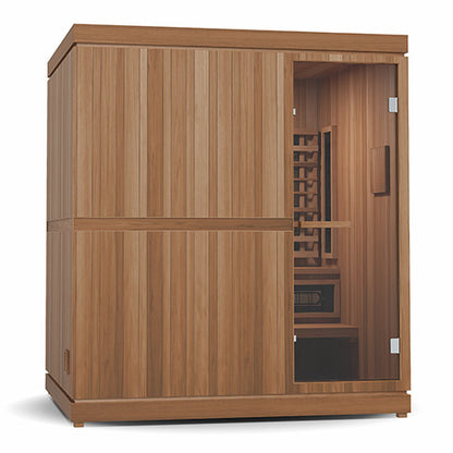 Finnmark XL Infrared & Steam Sauna Combo 4-Person Home Sauna with Infrared and Traditional Sauna Heater